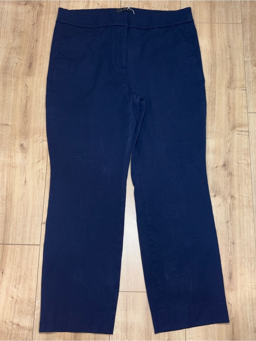 Like New "Remi" J Crew Slacks - Navy Blue - size 12 stretchy crop fit